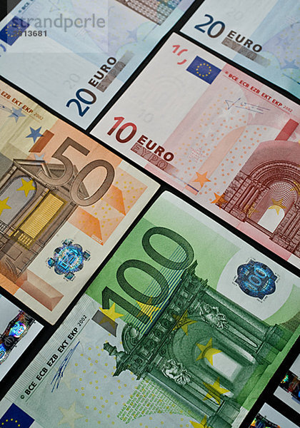Euro Rechnungen Nahaufnahme.