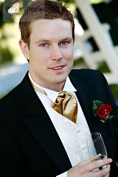 Portrait von ein Bräutigam Schweden.