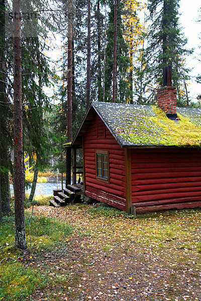 A timbered cottage Lapland Sweden.