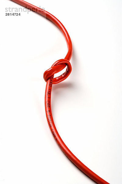 Ein Knoten auf eine Flex um einen tragbaren Computer Nahaufnahme.