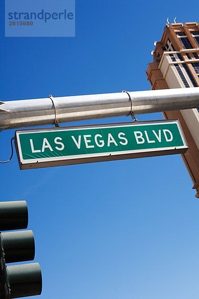Straßenschild Las Vegas USA.