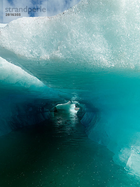 Eisberg und Eis-Skulpturen Vatnajokull Island.