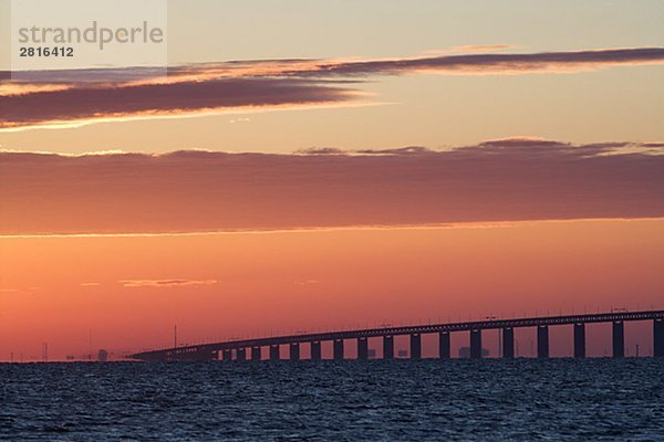 Oresundsbron in der sunset Schweden.