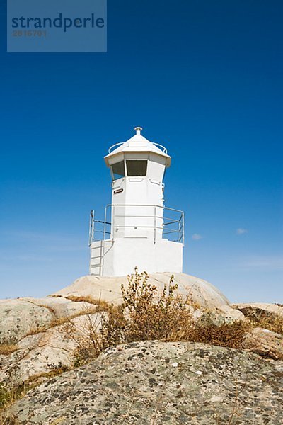 Ein Leuchtturm Smogen Bohuslan Schweden.