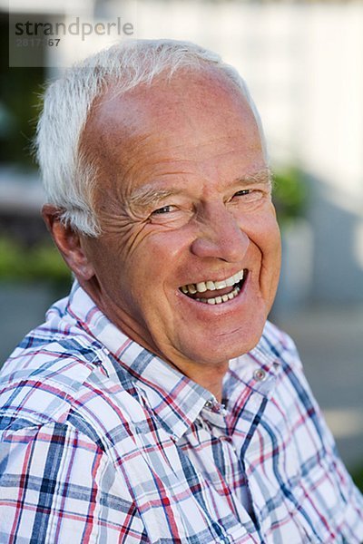 Porträt von ein älterer Mann Schweden.