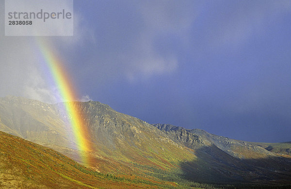 Regenbogen in der Tombstone Mountains  Yukon-Territorium  Kanada.