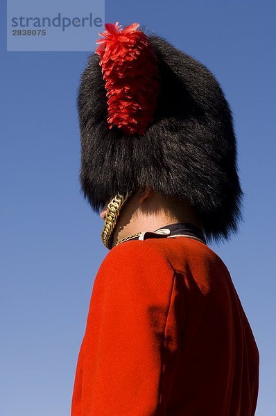 Ehren Sie Guard in roten uniform auf der Zitadelle von Quebec City  Québec  Kanada.