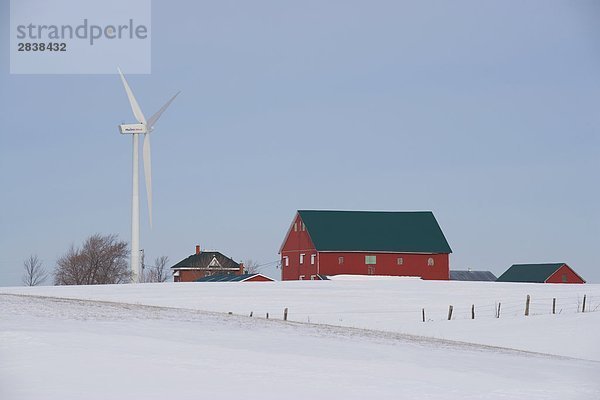 Windturbine Windrad Windräder Bauernhof Hof Höfe Scheune Kanada Ontario