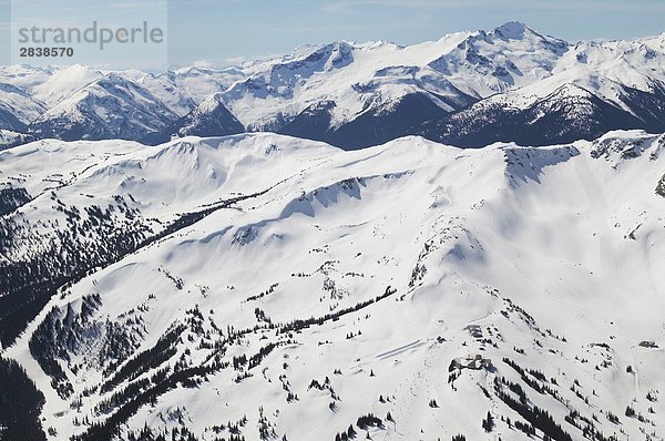 Aerial Whistler Mountain alpine und Sub-alpine  British Columbia  Kanada.