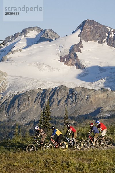 Mountainbiken in der Coast Mountains in Whistler  British Columbia  Kanada.