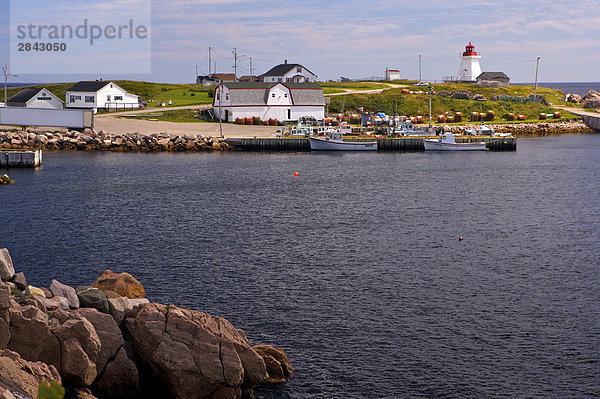 Hafen Boot Dock Leuchtturm zeigen Kanada Nova Scotia Neuschottland