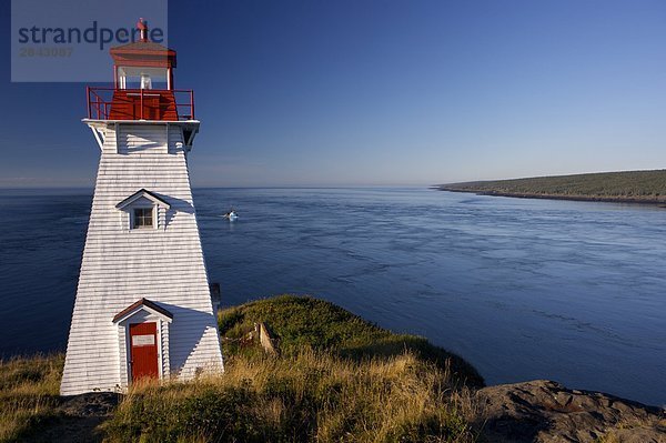 Landschaftlich schön landschaftlich reizvoll fahren lang langes langer lange Insel Eber Bay of Fundy Kanada Nova Scotia Neuschottland