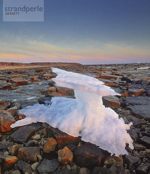 Eisberg auf Küstenlinie der Hudson's Bay  Churchill  Manitoba  Kanada
