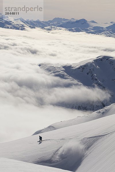 Backcountry Snowboarden  Whistler  British Columbia  Kanada
