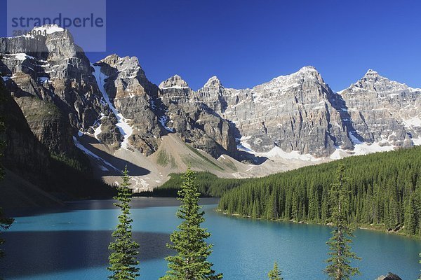 Moraine Lake und dem Tal der Ten Peaks  Banff-Nationalpark  Alberta  Kanada