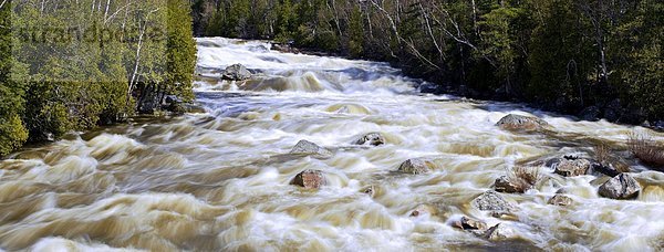 Sand-Fluss im Frühjahr Flood  Ontario  Kanada