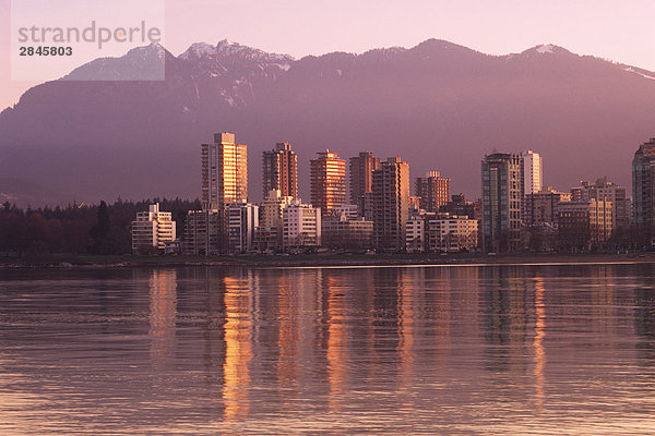 Sonnenaufgang Ansicht Bucht British Columbia Kanada englisch Vancouver