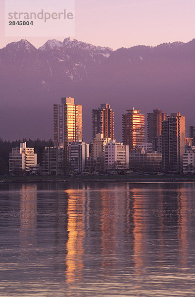 Sonnenaufgang Ansicht Bucht British Columbia Kanada englisch Vancouver