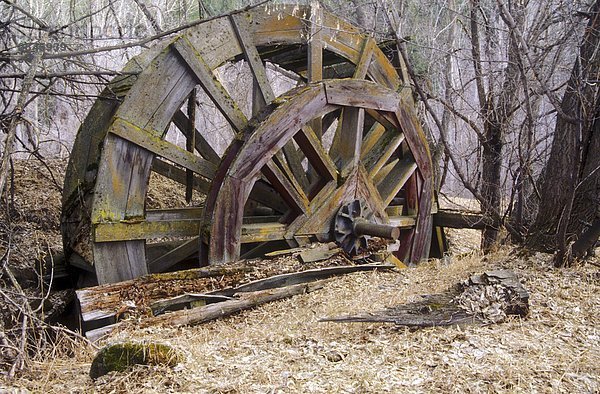 Alte Mühle Waterwheel  British Columbia  Kanada.