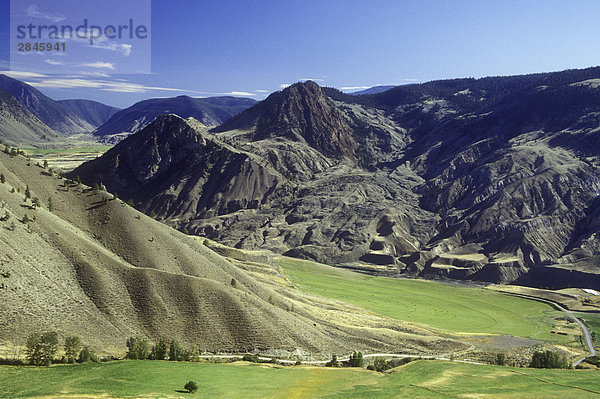 Ranchland über Fraser River  British Columbia  Kanada.