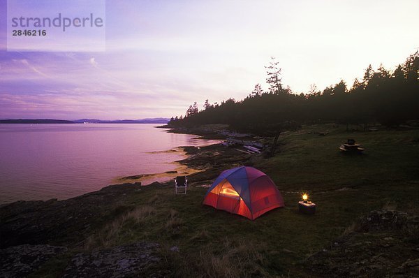 camping Insel zeigen British Columbia Kanada Speisesalz Salz