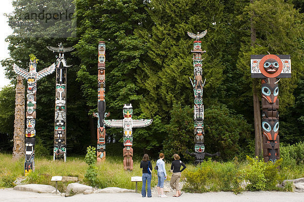 Brockton Totempfahl Bereich der Stanely Park  Vancouver  British Columbia  Kanada.