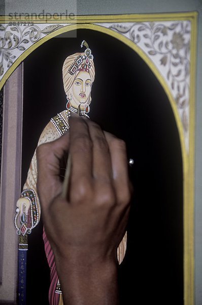 Indien  Rajastan  Jaipur  feine Gemälde des Maharadscha