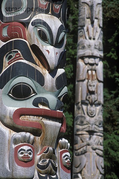 USA  Alaska  Totempfahl Informationen von Sitka National Historic Park