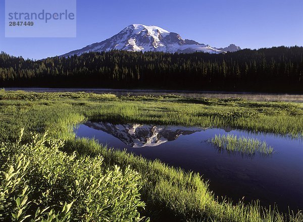 USA  Mount Rainier Nationalpark  morgen Blick vom Reflexion See