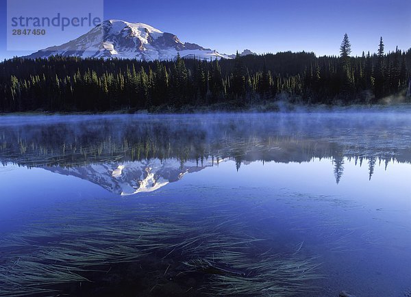 USA  Mount Rainier Nationalpark  morgen Blick vom Reflexion See