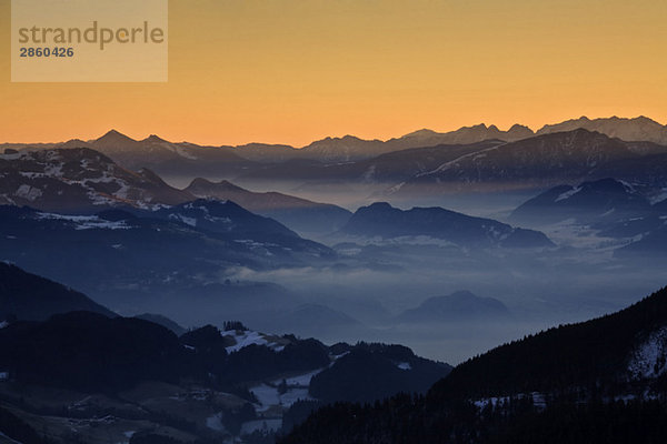 Germany  Bavaria  Sudelfeld  Alpine scenery at sunrise