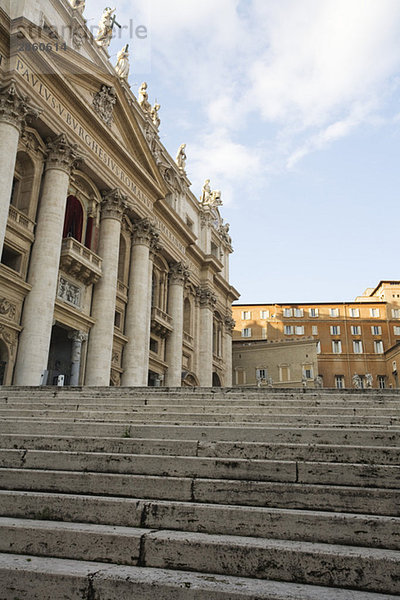 Italien  Rom  Petersdom  Veranda und Treppe