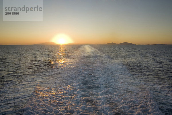 Greece  Ithaca  Ocean at sunset