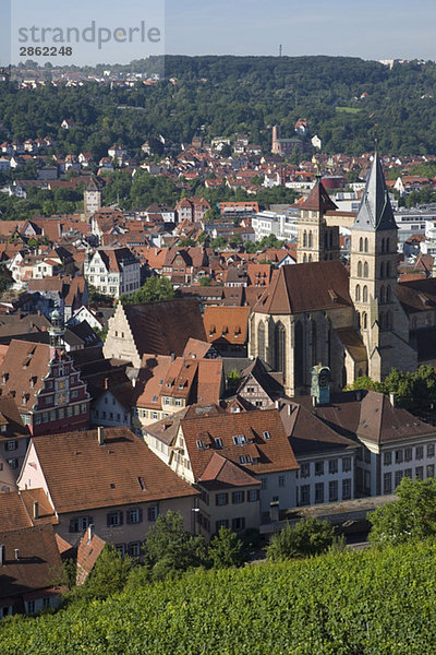 Deutschland  Baden-Württemberg  Esslingen  Blick auf das Stadtbild