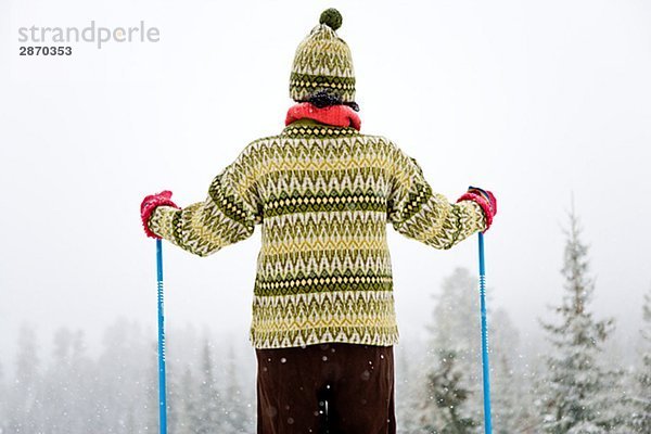 Eine Frau Ski Schweden.