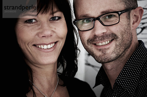Porträt von ein glückliches paar Dänemark.