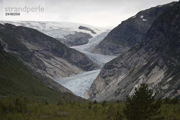 Gletscherzunge Nigardsbreen  Jostedalsbreen  Jostedal  Sogn og Fjordane  Norwegen