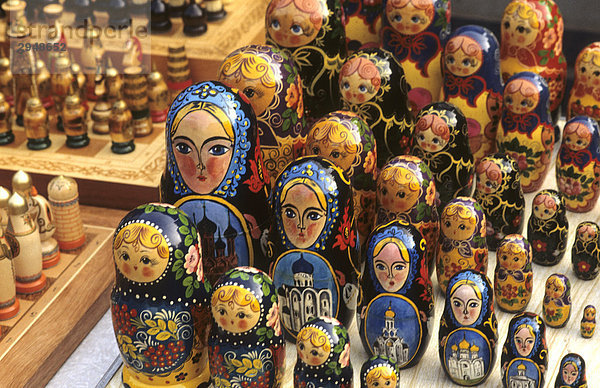 Hölzerne Stack Puppen  Moskau  Russland