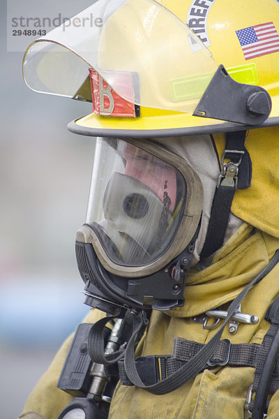 Seitenansicht Feuerwehrmann  Spokane  Washington