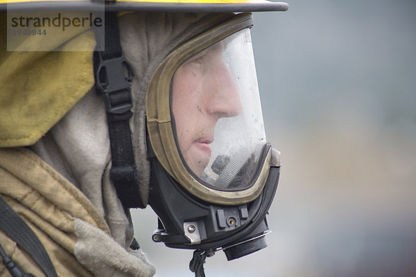 Seitenansicht Feuerwehrmann  Spokane  Washington