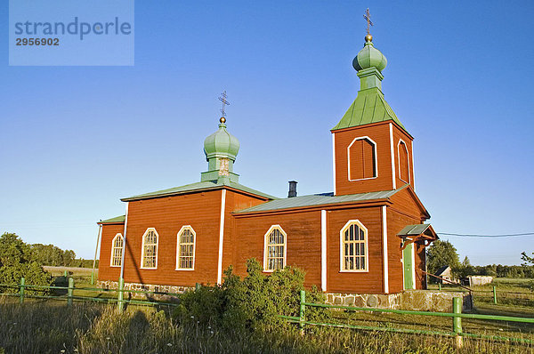 Holzkirche auf Saaremaa die größte estnische Insel von Saaremaa Estland Baltikum