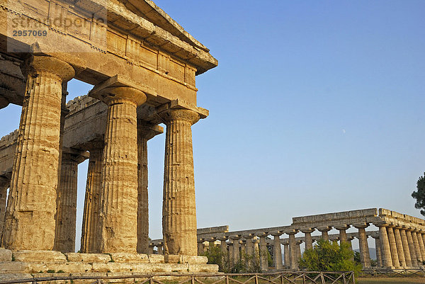 Paestum  Monument griechischer Baukunst  Provinz Salerno  Kampanien  Süditalien  Italien