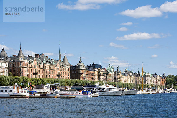 10851546  Schweden  Stockholm  Boote  verankert  Stra
