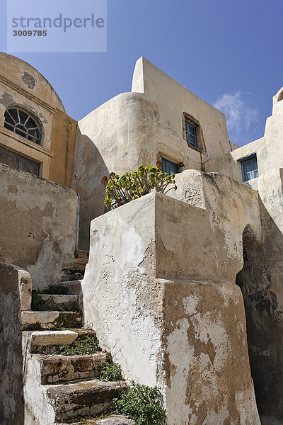 Haus im typischen Kykladenstil  Emborio  Santorin  Griechenland