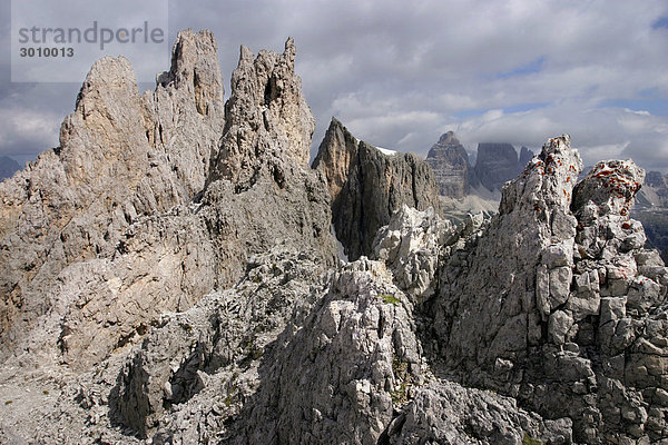 Ansicht von Neve-Scharte  Cadini-Gruppe  Dolomiten  Italien  Europa