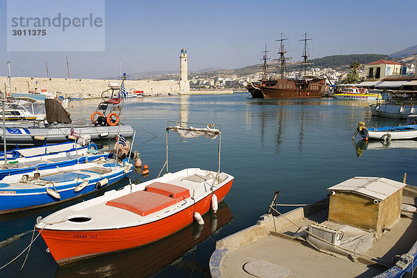 Hafen von Rethimnon  Kreta  Griechenland  Europa