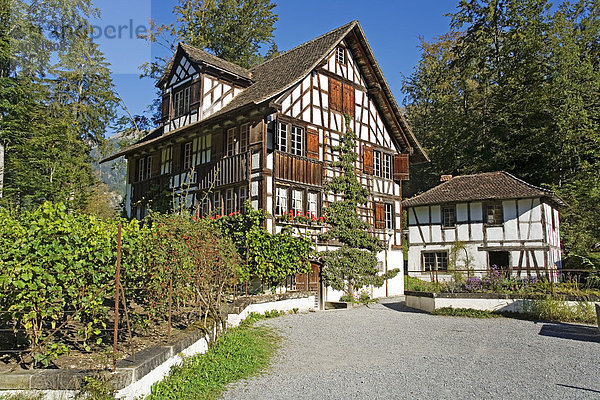 Wine grower's house from Richterswil  1780  Open-Air-Museum Ballenberg  Brienz  Switzerland  Europe