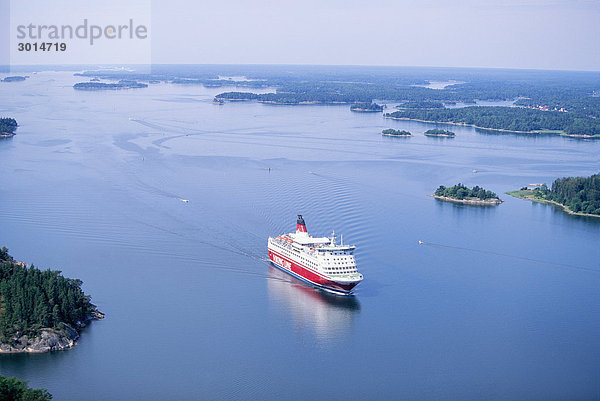 Schiff am Meer elevated View