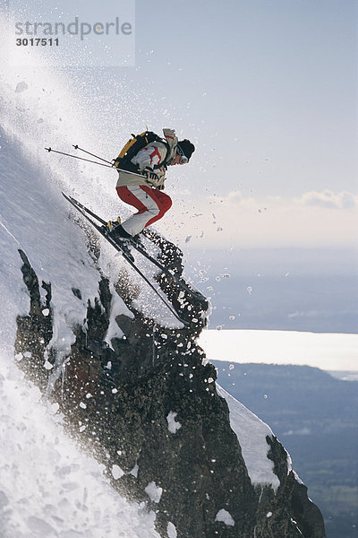 Skifahrer  gehen  Chile