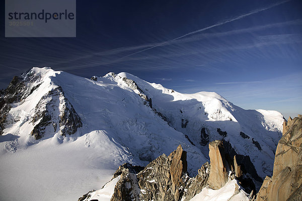 Berge in den französischen Alpen bei Mont Blanc
